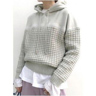 アメリヴィンテージ(Ameri VINTAGE)のameri vintage NEEDLE PUNCH KNIT HOODIE(パーカー)