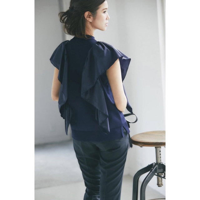新品タグ付き】セブンテンby Miho.Kawahito ラッフルタフタニット