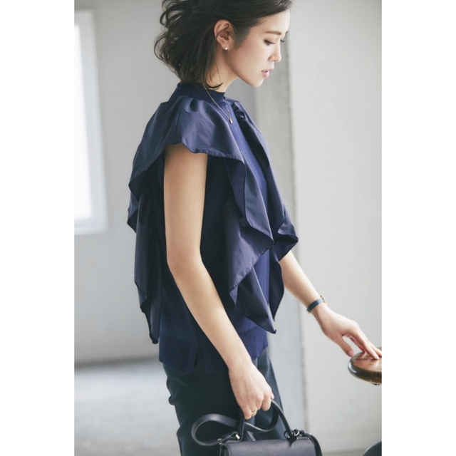 新品タグ付き】セブンテンby Miho.Kawahito ラッフルタフタニット