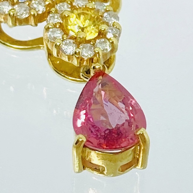 美品 K18 ダイヤモンド付 マルチ サファイア ネックレス ソーティング 