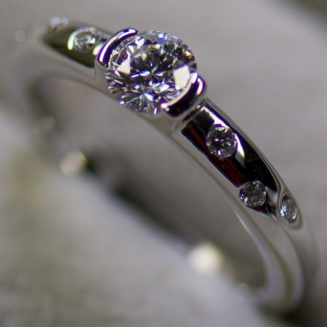 スタージュエリー プラチナ950 ダイヤモンドリング 0.14ct-