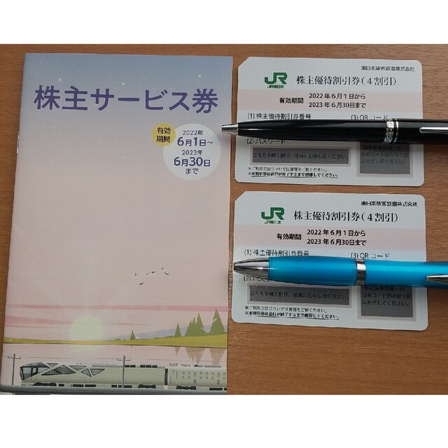 JR東日本／株主優待割引券2枚+株主サービス券