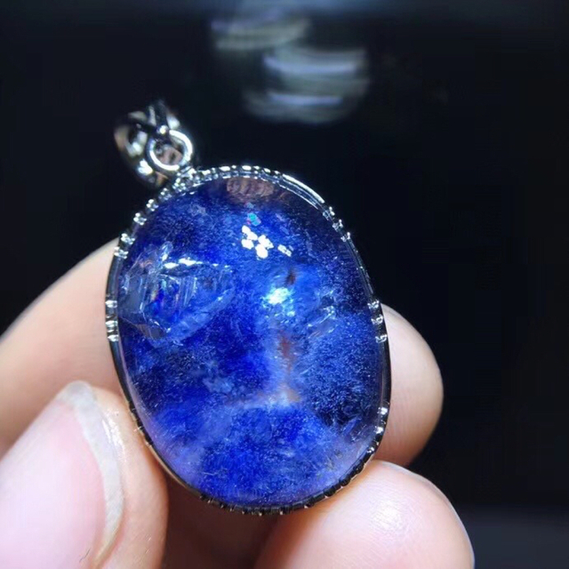 ⭐︎【天然】ブルールチル デュモルチエライト ペンダントトップ s925