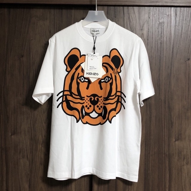 ケンゾー 新品・未使用 ブラックTシャツ トラ刺繍 バックプリント虎K