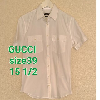 グッチ(Gucci)のGUCCI グッチスキニータイプ カッターシャツ半袖ドレスシャツ(シャツ)