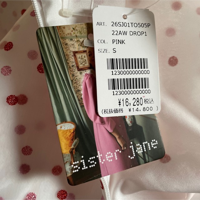 sister jane(シスタージェーン)のキラキラ✨ドット柄　ラッフルトップス　シスタージェーン レディースのトップス(シャツ/ブラウス(半袖/袖なし))の商品写真