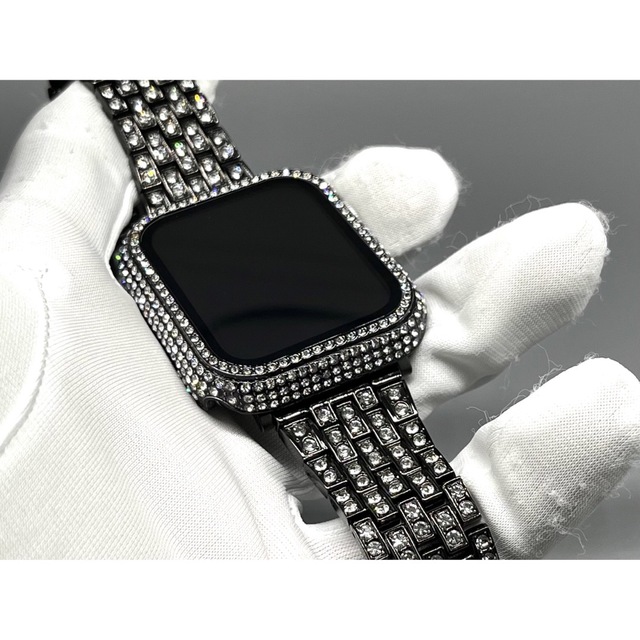 BB⭐︎アップルウォッチ ケースAppleWatch パヴェジュエル バンド
