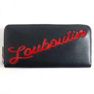 クリスチャンルブタン(Christian Louboutin)の極美品□クリスチャンルブタン 3195121 W PANETTONE WALLET パネトーネ ロゴ ラウンドファスナー レザーロングウォレット/長財布 黒 伊製 t01-st30228-562(長財布)