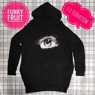 ファンキーフルーツ(FUNKY FRUIT)のFUNKY FRUIT（F.F.TCOLLECTION）/ 瞳パーカー ブラック(パーカー)