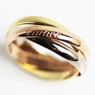 カルティエ(Cartier)のCARTIER カルティエ K18PG ピンクゴールド K18YG イエローゴールド K18WG ホワイトゴールド  トリニティ リング・指輪 B4086149 9号 49 4.5g レディース【中古】(リング(指輪))