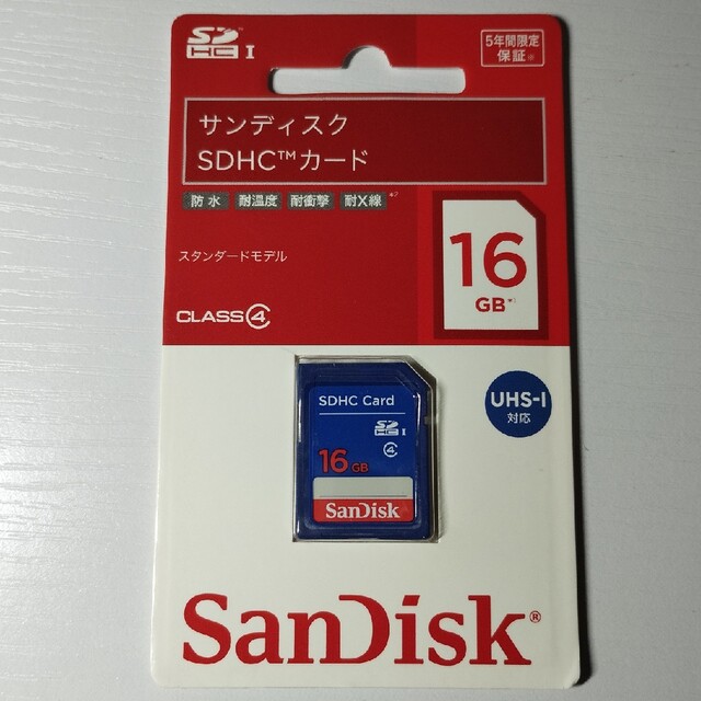 SanDisk(サンディスク)のSanDisk SDHCカード 16GB SDSDB-016G-J35U(1コ入 スマホ/家電/カメラのカメラ(その他)の商品写真