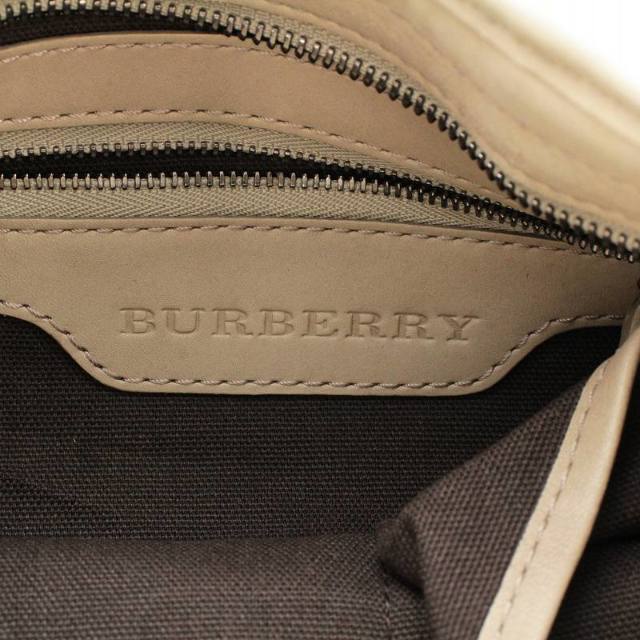 BURBERRY(バーバリー)のBURBERRY ショルダーバック ハンドバッグ PVCレザー グレー レディースのバッグ(ショルダーバッグ)の商品写真