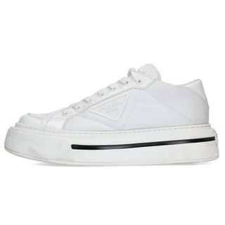 プラダ(PRADA)のプラダ  マクロ 2EG376 Re-Nylonレザー切替プラットフォームスニーカー  メンズ 7(スニーカー)