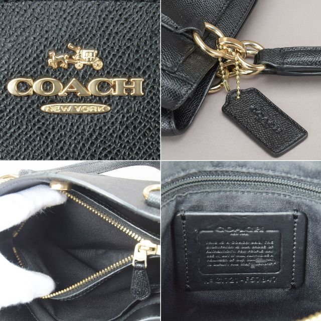 未使用に近い COACH コーチ ミネッタ ハンド トートバッグ クロスグレイン