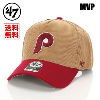 フォーティセブン(47 Brand)の47 キャップ 47BRAND MVP フィリーズ コーデュロイ 帽子 ベージュ(キャップ)