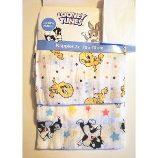Looney Tunes トゥウィーティー モスリン2P(おくるみ/ブランケット)