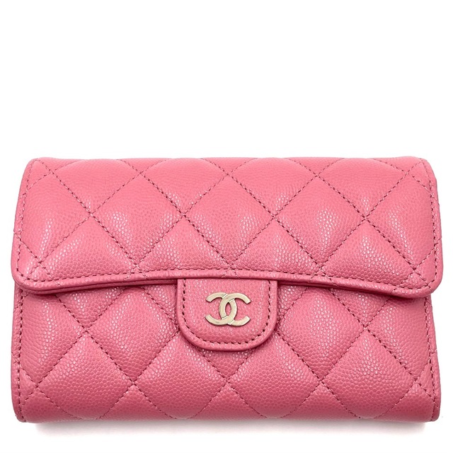 シャネルCHANELコンパクトウォレット三つ折り財布 マトラッセ 折り財布