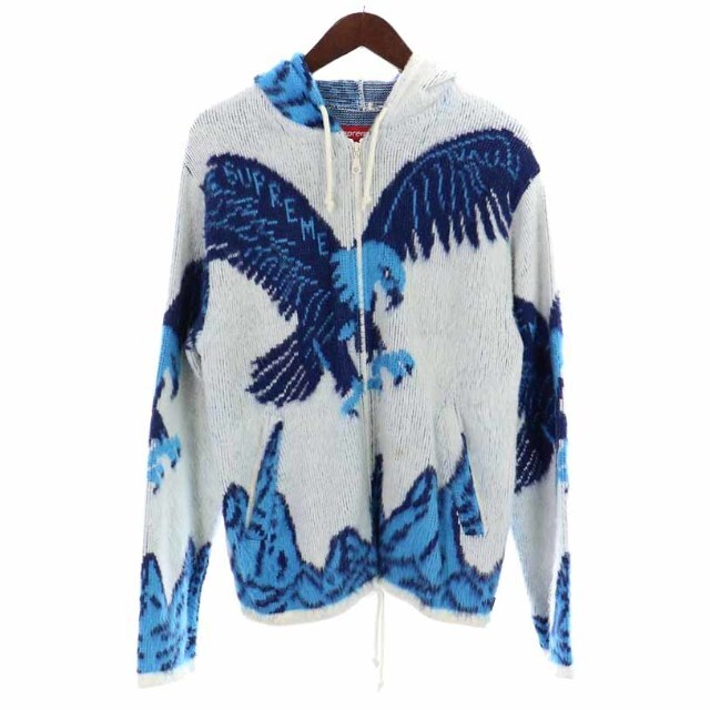 SUPREME 16FW Eagle Hooded Zip Up Sweater