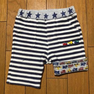 ミキハウス(mikihouse)のミキハウス　ハーフパンツ〜短パン　ストライプ　ジューキ　ストレッチ　80cm(パンツ)