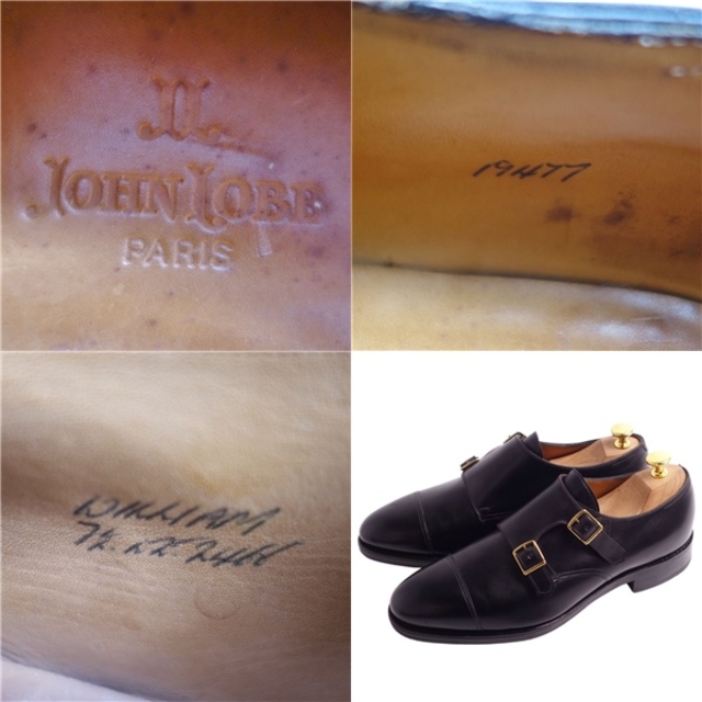 ジョンロブ JOHN LOBB レザーシューズ ダブルモンクストラップシューズ WILLIAM ウィリアム カーフレザー 革靴 メンズ 7.5(26cm相当) ブラック