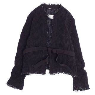 マルタンマルジェラ(Maison Martin Margiela)の美品 メゾンマルタンマルジェラ Maison Martin Margiela 1 ジャケット ブルゾン ノーカラー ボタンレス ベルト アウター レディース 40(M相当) ブラック(その他)