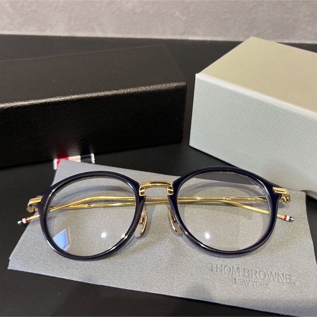 美品‼︎ THOM BROWNE TB-011-F-NVY-GLD k18 49