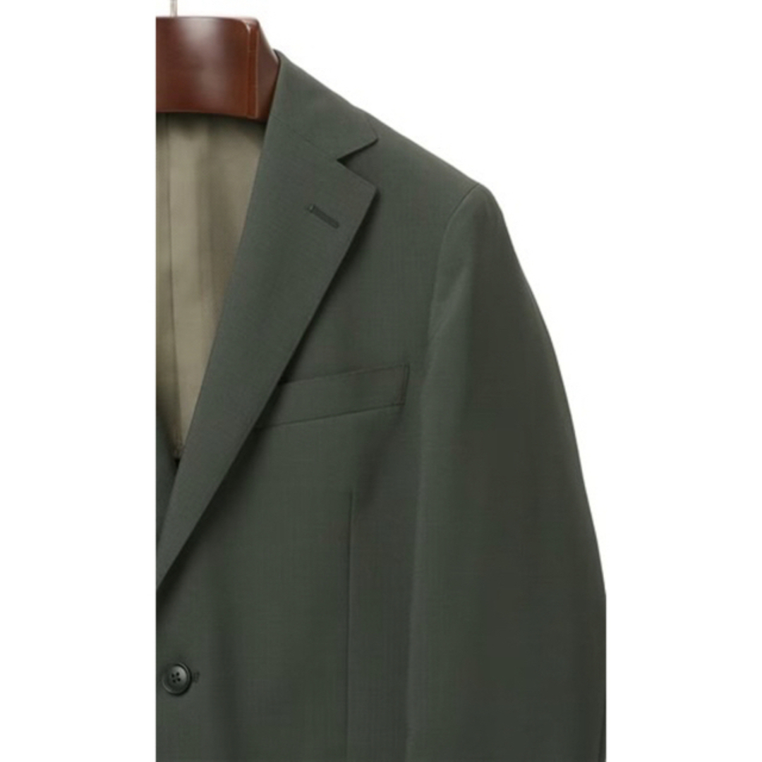 【美品】セットアップスーツ　ジャケット　スラックス　緑・グリーン・カーキ