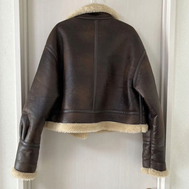 ZARA ダブルフェイスジャケット ムートンコートM 【メーカー公式ショップ】 62.0%OFF ZARA ダブルフェイスジャケット ムートンコートM