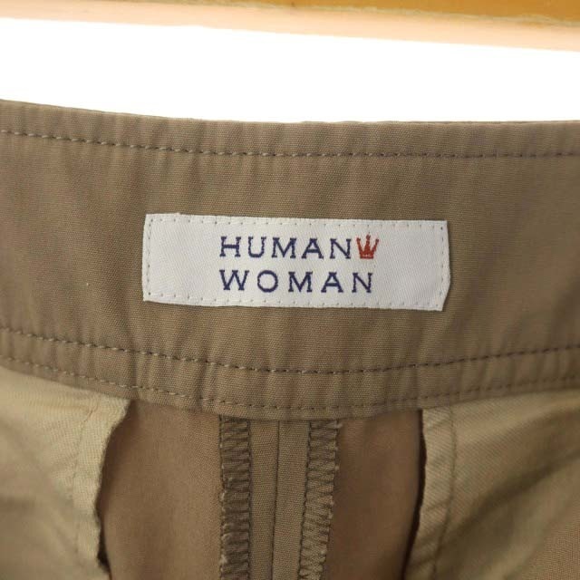 HUMAN WOMAN(ヒューマンウーマン)のヒューマンウーマン コットンウェザータックキュロット ガウチョパンツ クロップド レディースのパンツ(その他)の商品写真