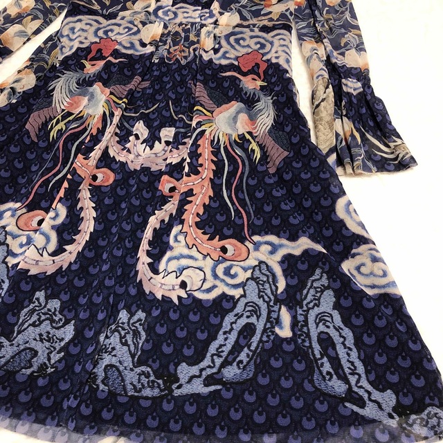 VIVIENNETAM美品♡総柄ワンピース 和柄 和風 | myglobaltax.com