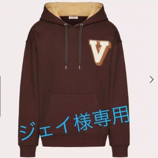 贅沢 ヴァレンティノ ビッグロゴプリント パーカー メンズ トレーナー