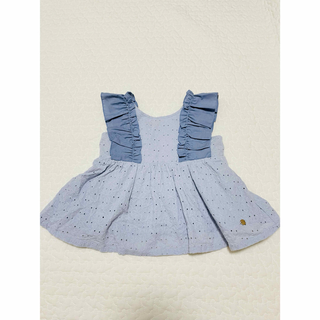 apres les cours(アプレレクール)のアプレレクール　フリルリボンチュニック90㎝ キッズ/ベビー/マタニティのキッズ服女の子用(90cm~)(Tシャツ/カットソー)の商品写真