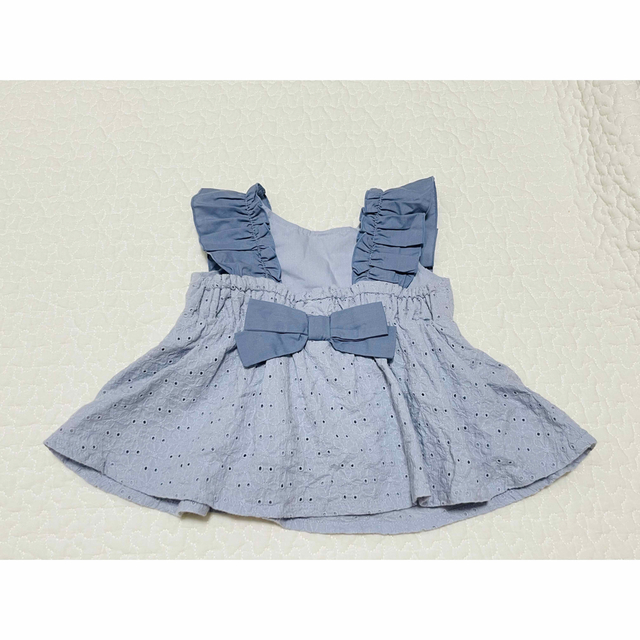 apres les cours(アプレレクール)のアプレレクール　フリルリボンチュニック90㎝ キッズ/ベビー/マタニティのキッズ服女の子用(90cm~)(Tシャツ/カットソー)の商品写真