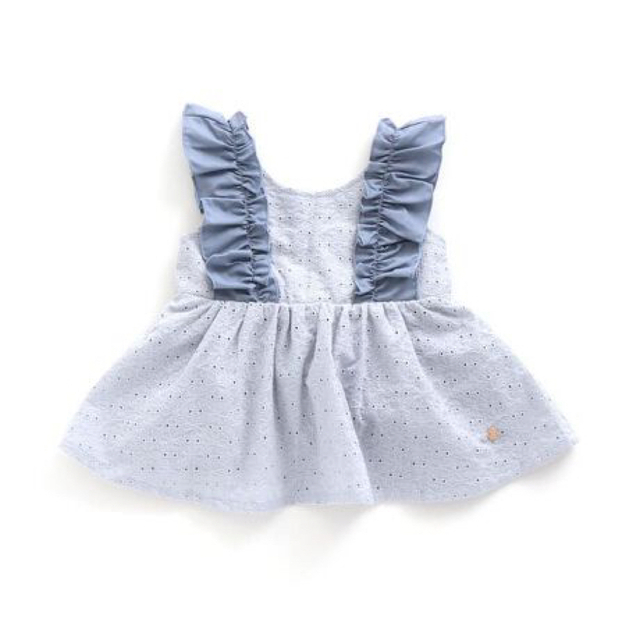 apres les cours(アプレレクール)のアプレレクール　フリルリボンチュニック90㎝ キッズ/ベビー/マタニティのキッズ服女の子用(90cm~)(Tシャツ/カットソー)の商品写真