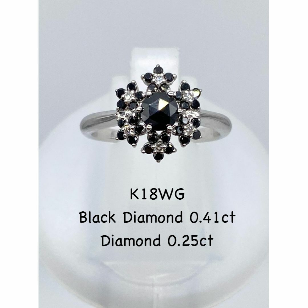 ブラックダイヤ 0.41ct / ダイヤ0.19ct リング レディースのアクセサリー(リング(指輪))の商品写真