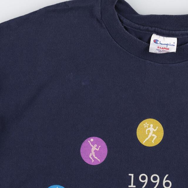 90年代 チャンピオン Champion ATLANTA OLYMPIC アトランタオリンピック 1996 スポーツプリントTシャツ メンズXL ヴィンテージ /eaa325167