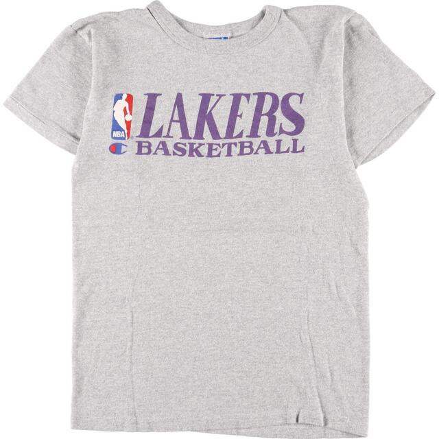 90年代 チャンピオン Champion NBA LOS ANGELES LAKERS ロサンゼルスレイカーズ スポーツプリントTシャツ USA製 メンズS ヴィンテージ /eaa325179