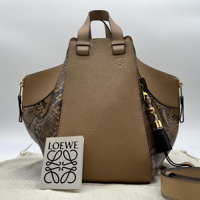 【極美品】LOEWE ロエベ ハンモック パイソン 2WAY ショルダーバッグ