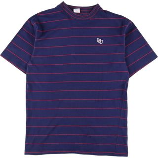 チャンピオン(Champion)の古着 70年代 チャンピオン Champion バータグ ボーダー柄 ハイネック ワンポイントロゴTシャツ USA製 メンズM ヴィンテージ /eaa325152(Tシャツ/カットソー(半袖/袖なし))