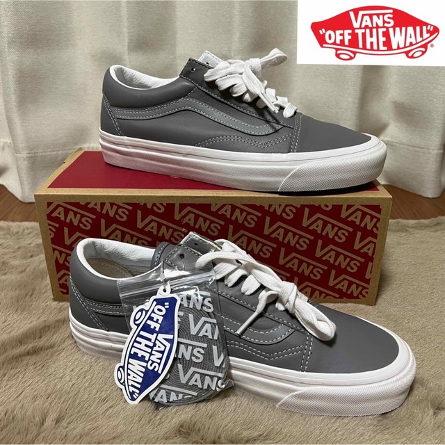 美品VANS アナハイムファクトリー オールドスクール グレー レザー 26.5