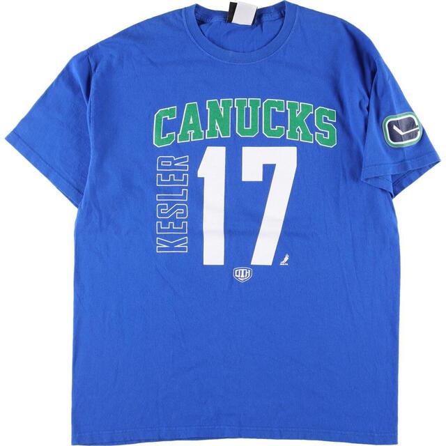 Old Tiem Hockey NHL Vancouver Canucks バンクーバーカナックス スポーツプリントTシャツ メンズM /eaa326955