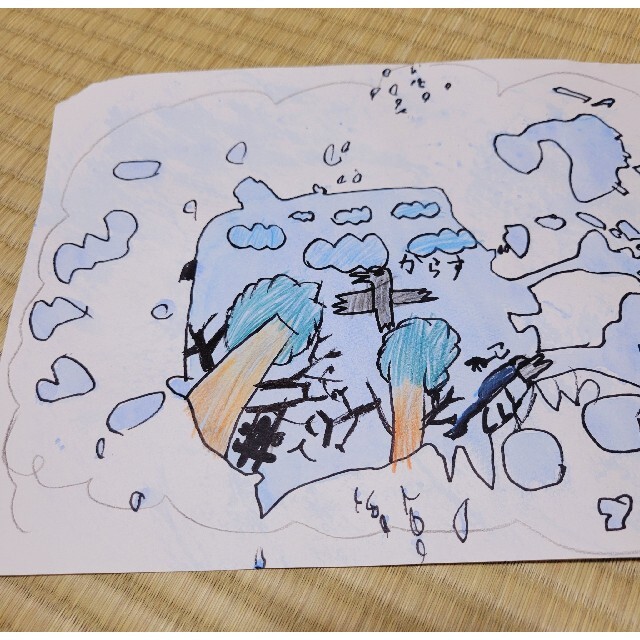 小学生男の子の絵☆ エンタメ/ホビーの美術品/アンティーク(絵画/タペストリー)の商品写真