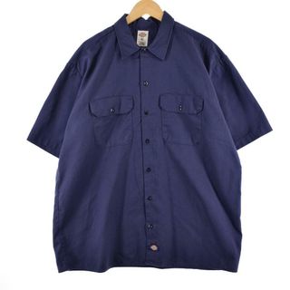 ディッキーズ(Dickies)の古着 ディッキーズ Dickies 半袖 ワークシャツ メンズXL /eaa325794(シャツ)