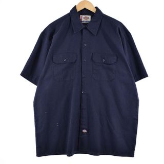 ディッキーズ(Dickies)の古着 ディッキーズ Dickies 半袖 ワークシャツ メンズXL /eaa325799(シャツ)