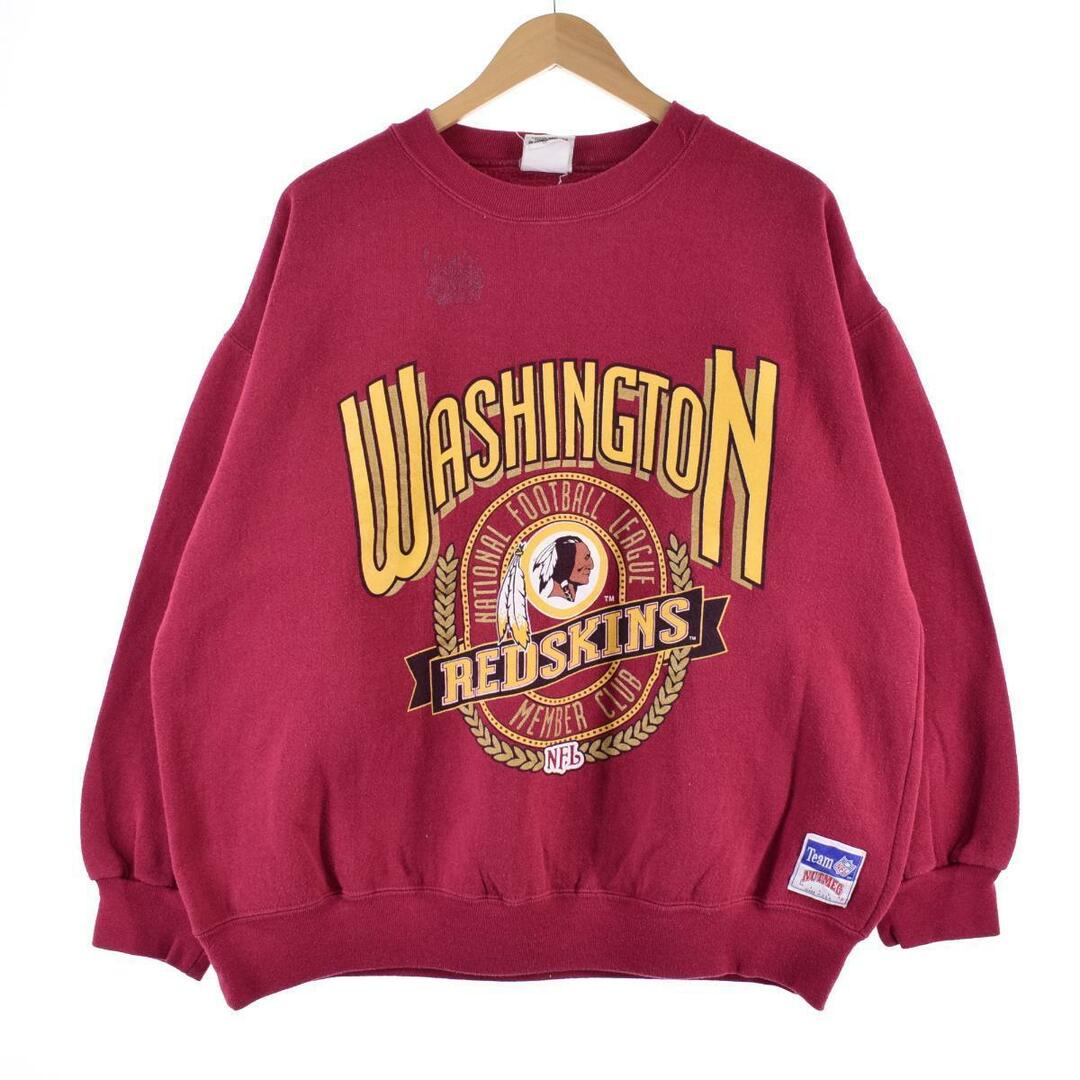 90年代 NUTMEG NFL WASHINGTON REDSKINS ワシントンレッドスキンズ プリントスウェットシャツ トレーナー USA製 メンズXL ヴィンテージ /eaa324381