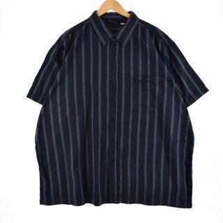 ディッキーズ(Dickies)の古着 ディッキーズ Dickies ストライプ柄 半袖 ワークシャツ メンズL /eaa325783(シャツ)