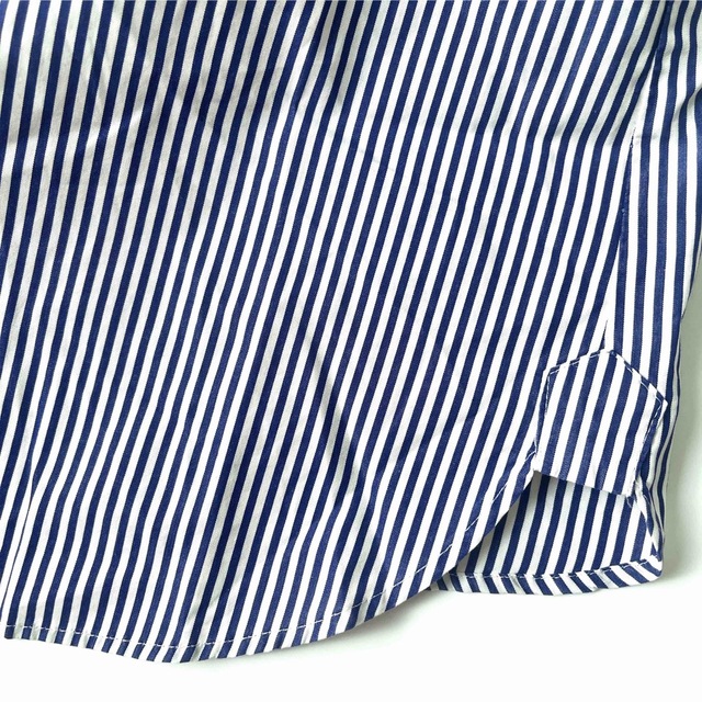 ROPE’(ロペ)のロペ　ROPE  トーマスメイソン　日本製　コットン　ストライプシャツ　9  紺 レディースのトップス(シャツ/ブラウス(長袖/七分))の商品写真