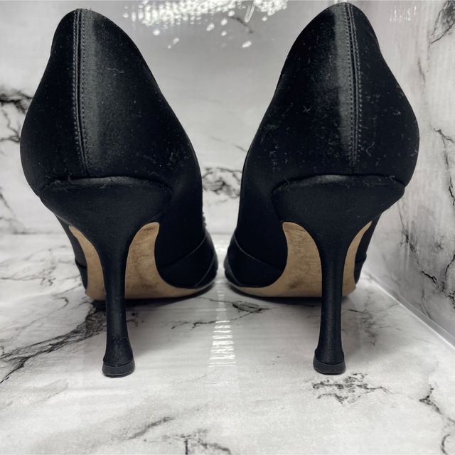 かわいい】 ☆jimmy choo☆オープントゥパンプス☆黒 かわいい】 ☆jimmy choo☆オープントゥパンプス☆黒