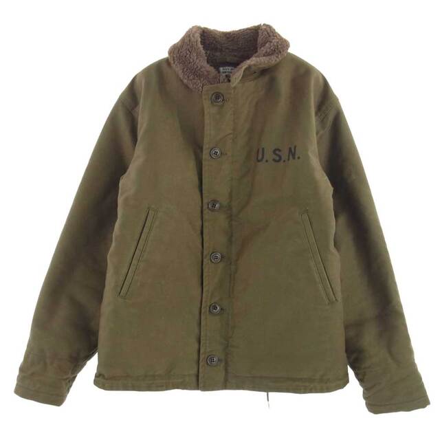 TOY'S McCOY トイズマッコイ ミリタリージャケット TMJ1331 N-1 DECK JACKET デッキ ジャケット カーキ系 ダークブラウン系 38