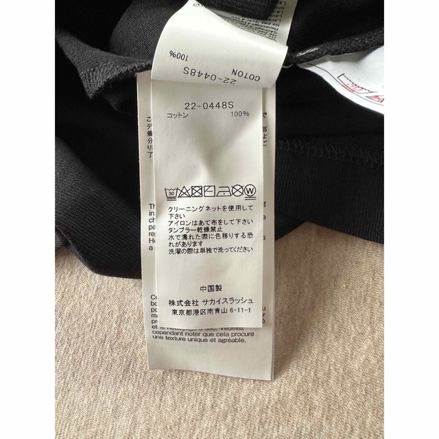 sacai(サカイ)の黒2新品 sacai サカイ メンズ  BACK ロング Tシャツ ブラック メンズのトップス(スウェット)の商品写真